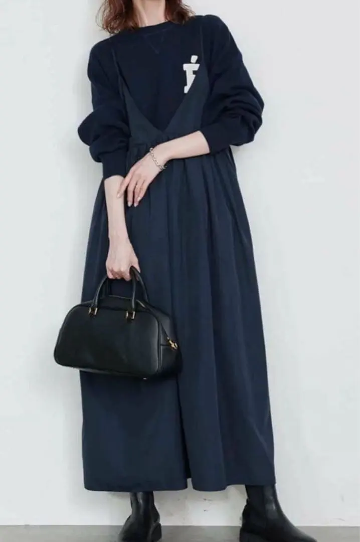 スローブイエナ　 ネイビー キャミワンピース サイズ38