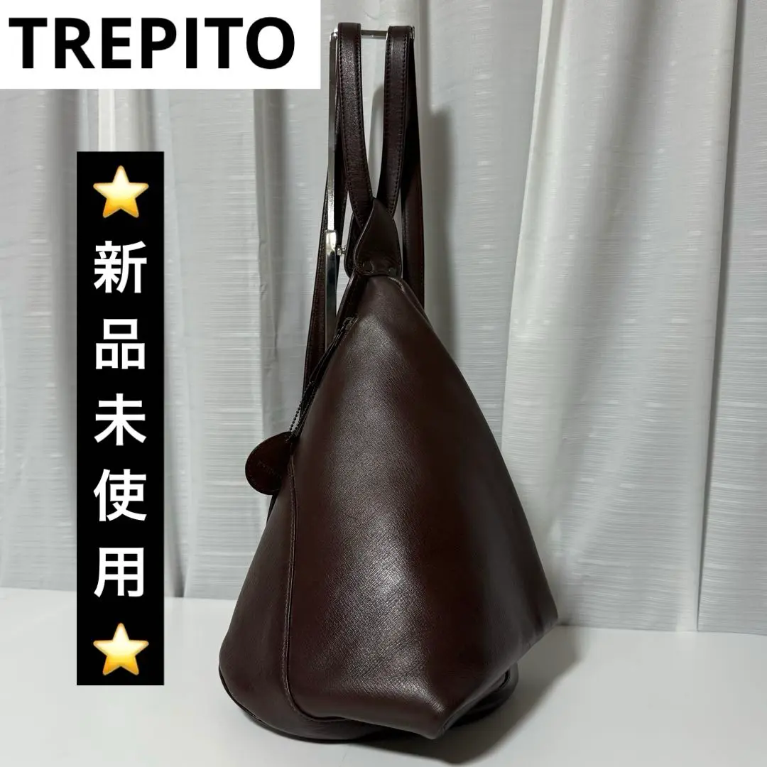 ⭐️新品未使用⭐️ TREPITO いたがき ティピー　リュック　ダークブラウン