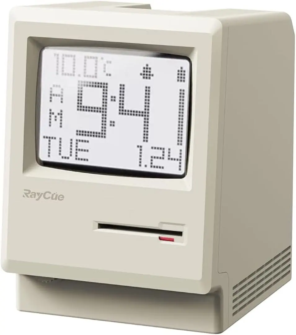 1984レトロデザイン デジタル時計　目覚まし　ダイヤル式調光　多機能アラーム