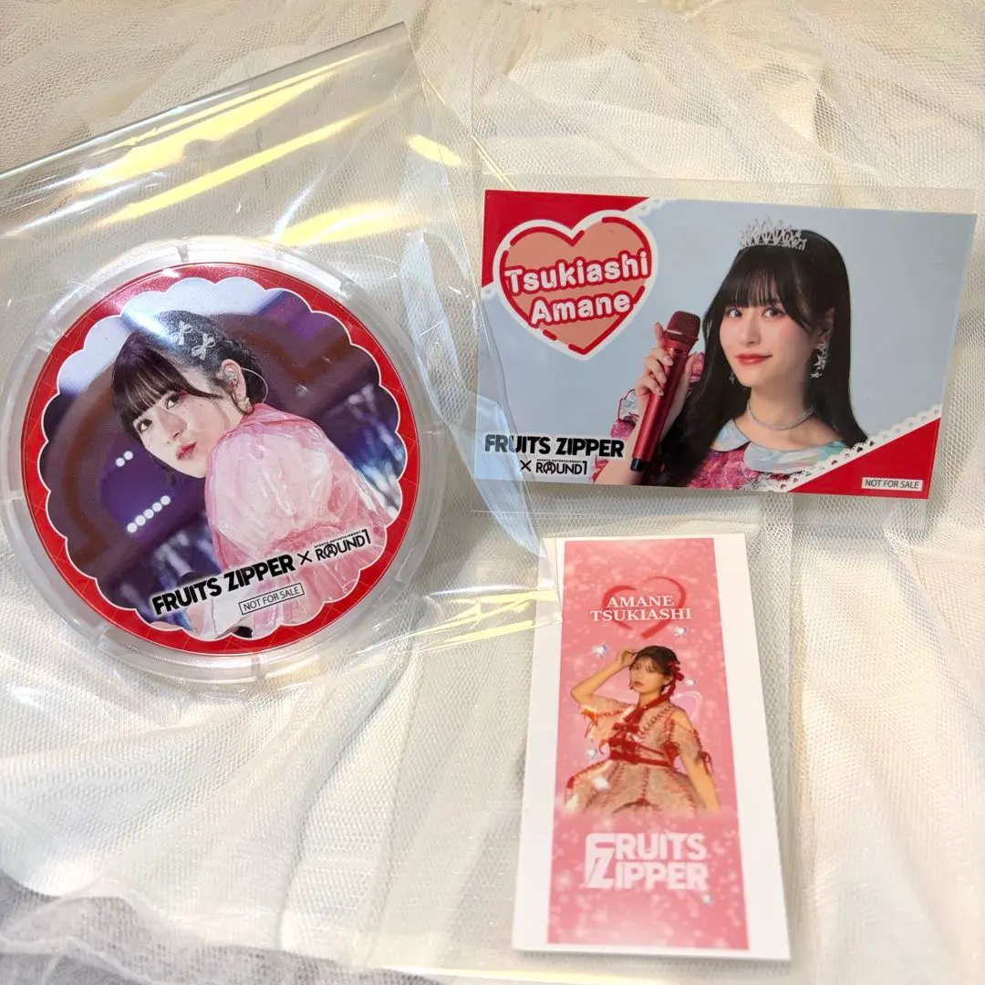 FRUITS ZIPPER ROUND1 コースター ステッカー 月足天音
