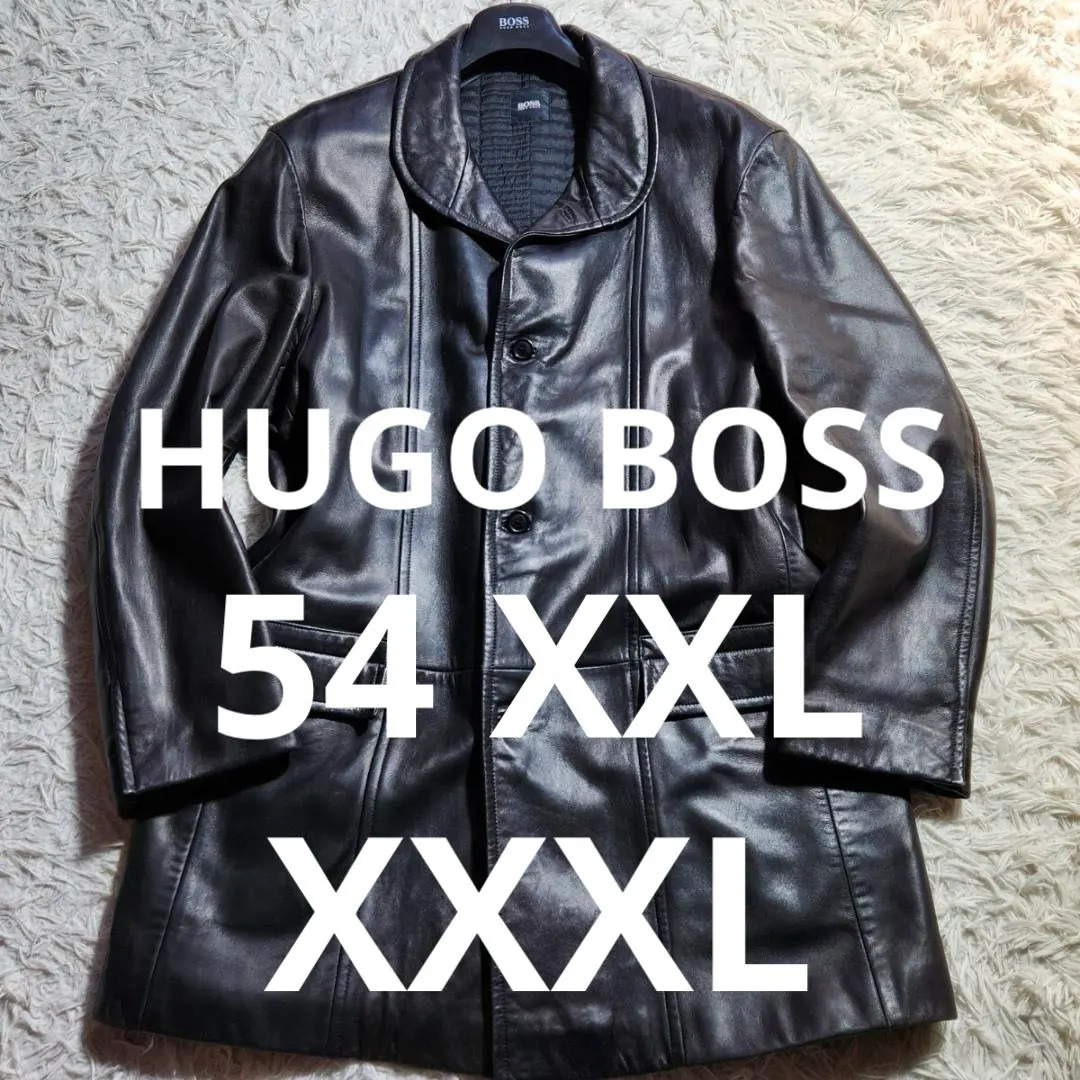 XXL 54 HUGO BOSS レザージャケット レザーコート XXXL 4L