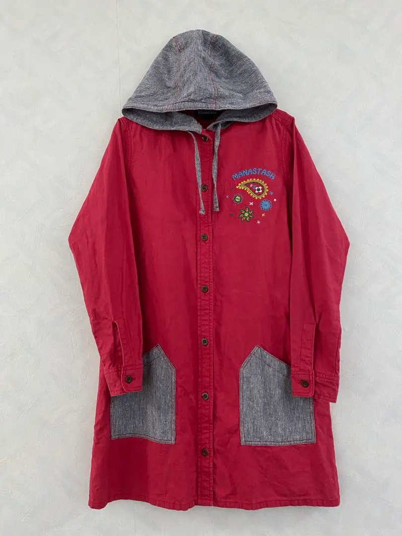 MANASTASH ロング丈ヘンプパーカー M HEMP 麻 キャンプ フェス