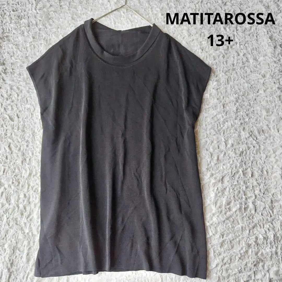 【マティータロッサ】半袖チュニック　黒　ドルマンスリーブ　シンプル　ゆったり