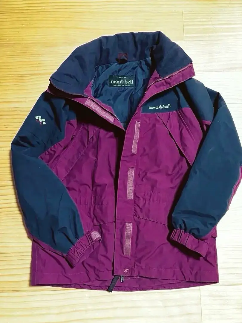 モンベル　ドロワットパーカー　レディースM　ラズベリー×ネイビー　ゴアテックス