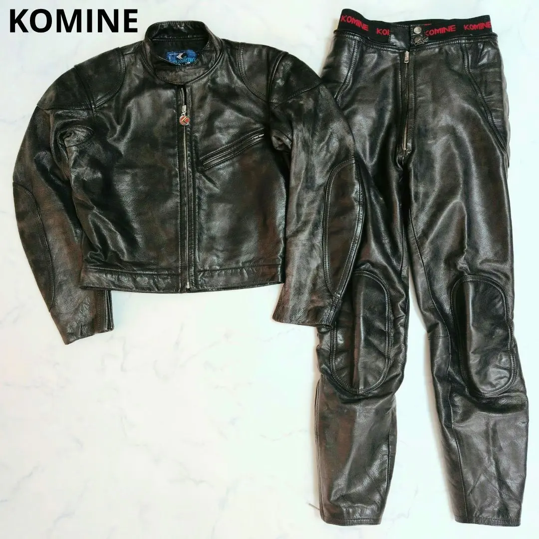コミネ ライダース セットアップ 上下 ツーピース レディース ブラック L