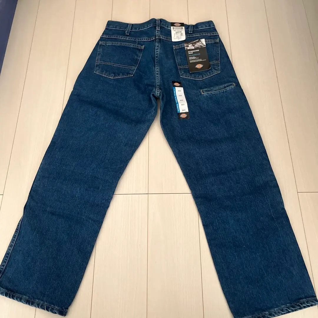デッドストックDickies デニムダブルニー34X30