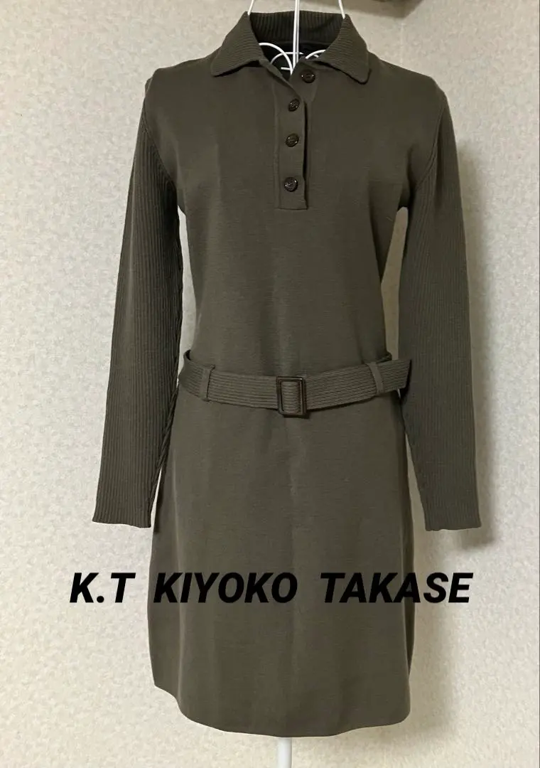K.T KIYOKO TAKASE ポロシャツスタイルニットワンピース