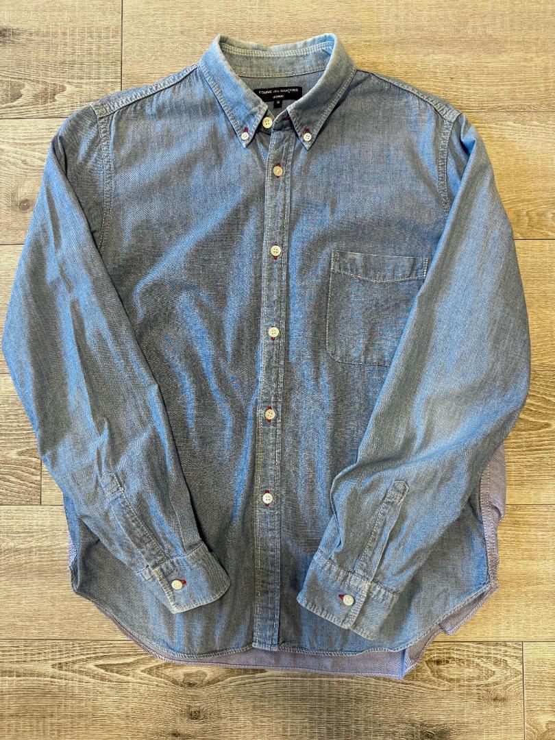 COMME des GARÇONS HOMME 長袖シャツ Lサイズ｜ブルー