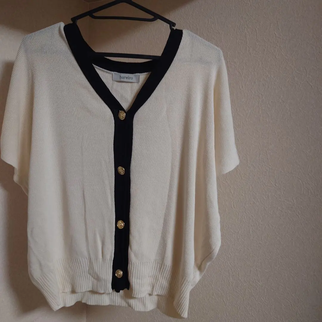 未使用 バイカラー カーディガン