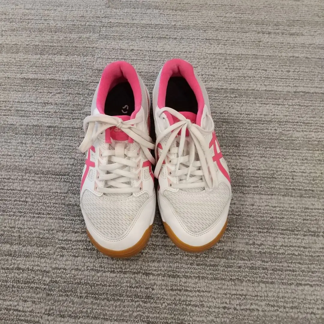 ASICS シューズ ホワイト/ピンク22cm