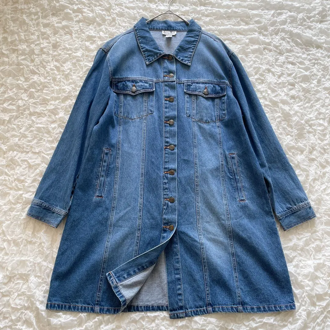 90Sヴィンテージ古着　laura kent　デニムカバーオール　ロングシャツ