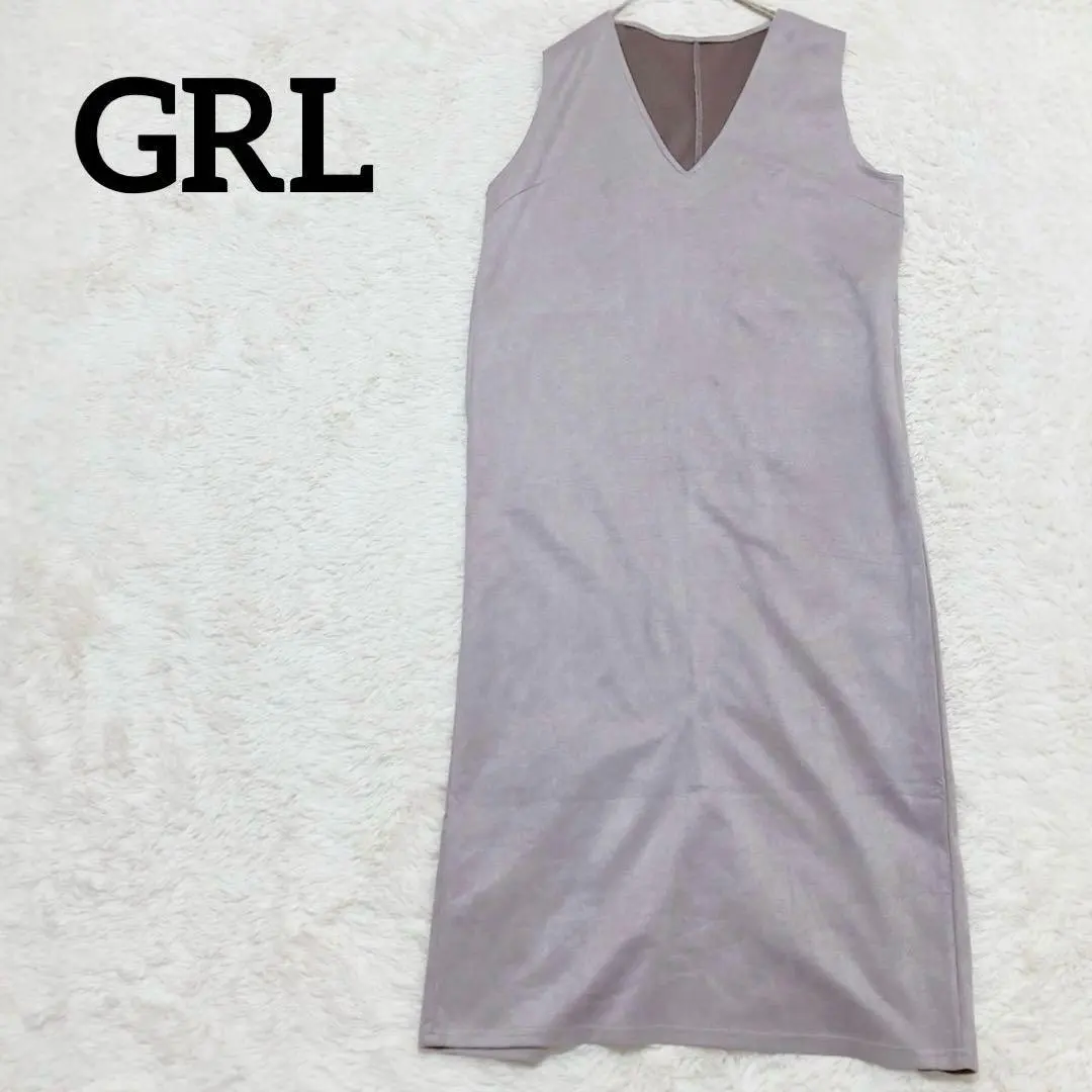 GRL グレイル　ピンク ノースリーブ ロング　ワンピース ジャンパースカート