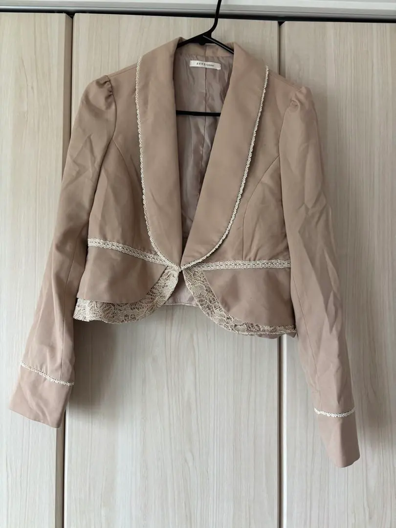 アクシーズファム ジャケット axes femme レース ショート丈 薄手 M