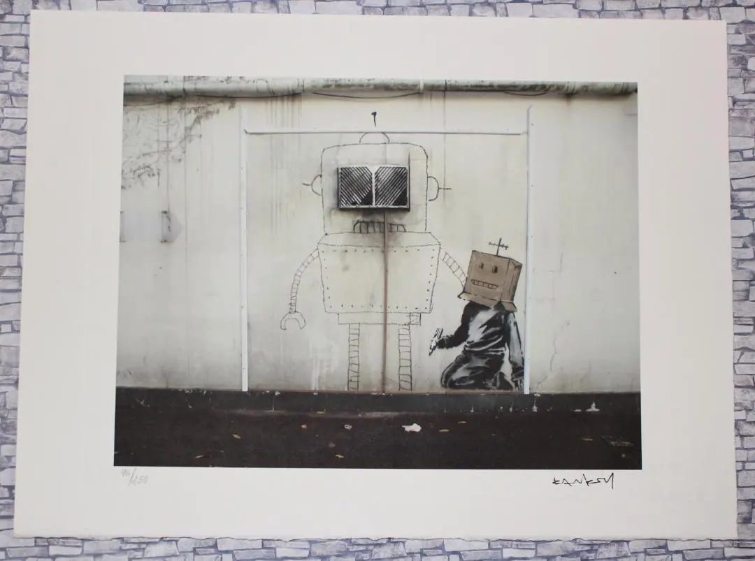 バンクシー Banksy Torquay robot エスタンプリトグラフ
