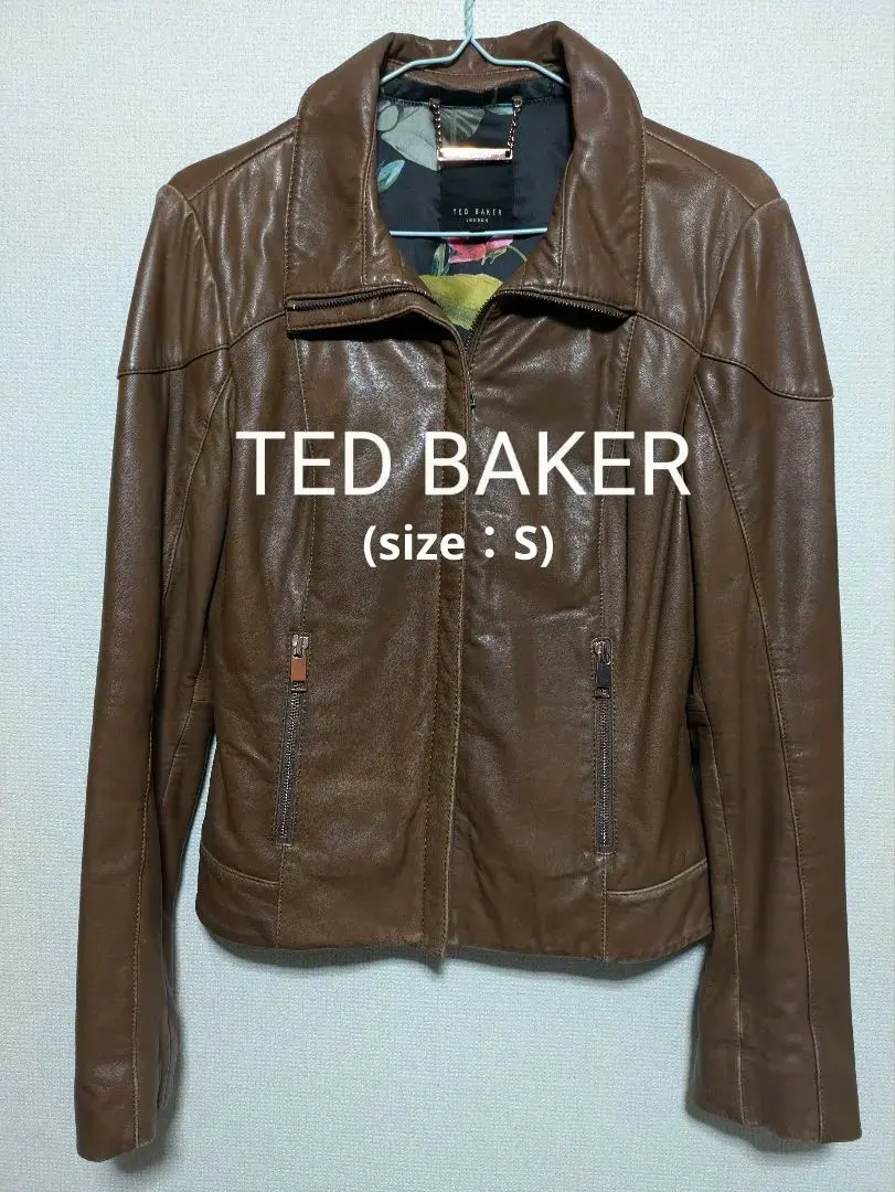 【TED BAKER】ブラウン レザージャケット 革ジャン テッドベイカー