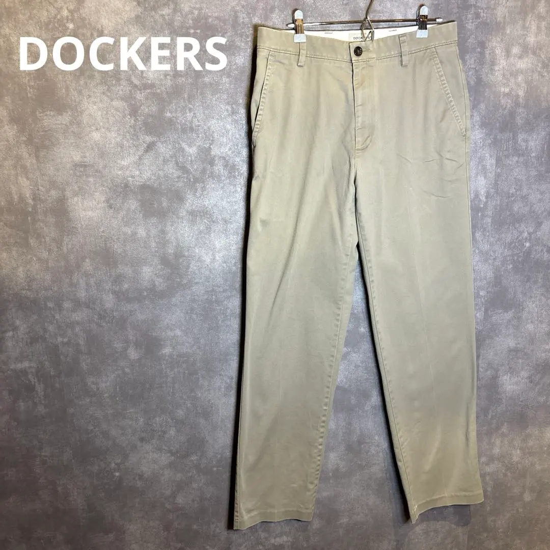 DOCKERS ベージュ スリムフィット チノパン