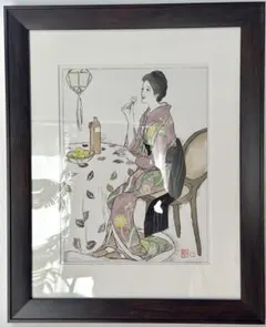 JChere 美露可利 mercari代購：藤田嗣治 エスタンプリトグラフ バラと